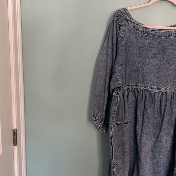 Free People Get Obsessed Cotton Denim Mini Dress - Picture 4 of 11